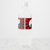 Karate verjaardagsfeestje waterfles label etiket (Achterkant)