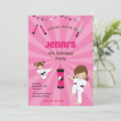 Karate Verjaardagsfeestuitnodiging Feestdagenkaart (Staand voorkant)