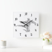 Karate Vierkante Klok (Huis)