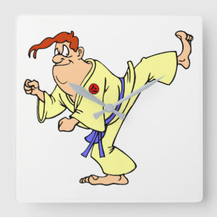 Karate Vierkante Klok