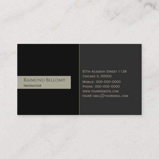 Karate Visitekaartje (Achterkant)