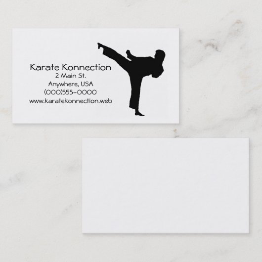 Karate Visitekaartjes (Voorkant / Achterkant)