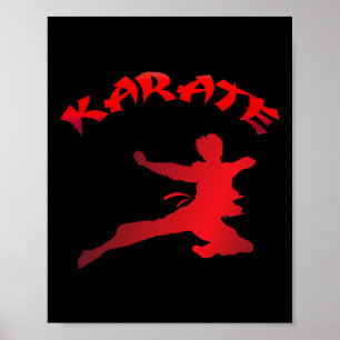 Karate volwassen en jeugd vechtsporten poster