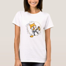 Karate Vos Cartoon Cute Vechtkunst Kunst T-shirt