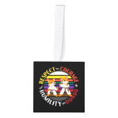 Karate Waarden - Leuke sparring Fox Silhouetten Decoratie (Voorkant)