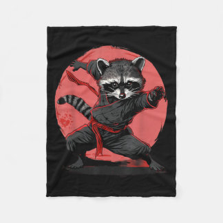 Karate Wasbeer Dier Mma Taekwondo Vechtkunst Fleece Deken