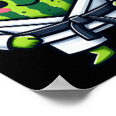 Karate watermeloen kampioen poster (Hoek)