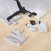 Karate Winter Wonder Persoonlijke foto & naam Legpuzzel (Zijkant)