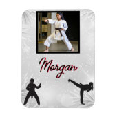 Karate Winter Wonder Persoonlijke foto & naam Magneet (Verticaal)