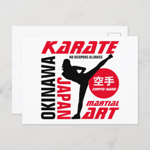 Karate Woman Briefkaart