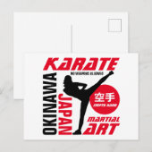 Karate Woman Briefkaart (Voorkant / Achterkant)