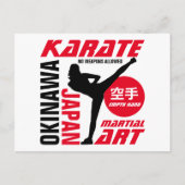 Karate Woman Briefkaart (Voorkant)