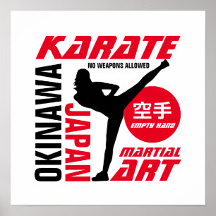 Karate Woman Poster