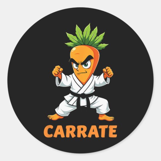 Karate Wortel MMA Studenten Trainer Ronde Sticker (Voorkant)
