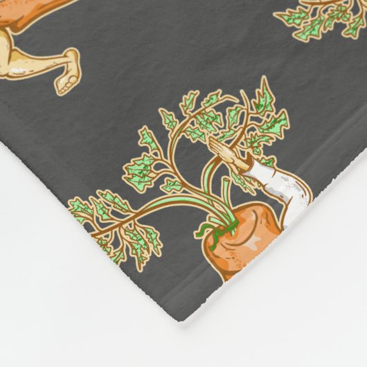 Karate wortel vechtsporten fleece deken (Hoek)