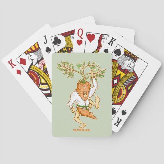 Karate wortel vechtsporten pokerkaarten (Achterkant)