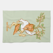 Karate wortel vechtsporten theedoek (Horizontaal)