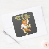 Karate wortel vechtsporten vierkante sticker (Envelop)