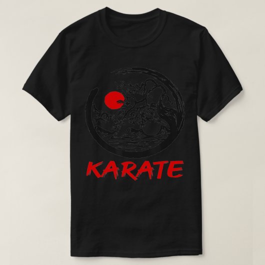 Karate Yin Yang bonsai tree T-shirt (Design voorkant)