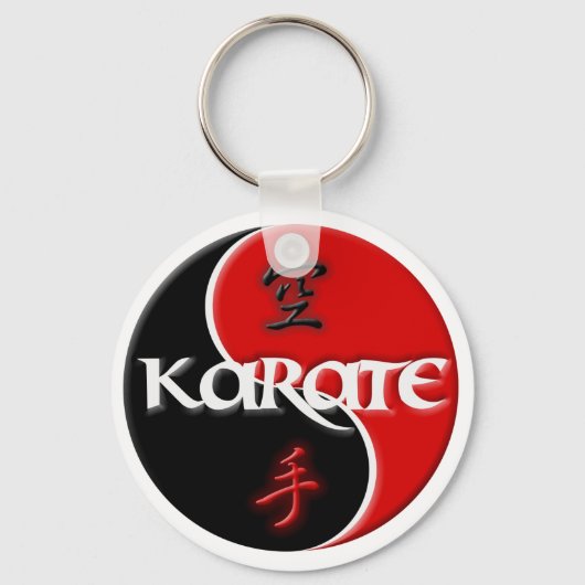 Karate Yin Yang Sleutelhanger (Voorkant)