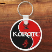 Karate Yin Yang Sleutelhanger (Voorkant)