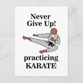 Karate Zwarte Band Geef Nooit Op Vechtsporten Briefkaart