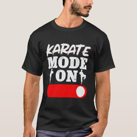 Karate Zwarte Band Gi Uniform Karate Modus Ingesch T-shirt (Voorkant)