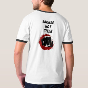 Karate Zwarte Band Mentaliteit Martial Arts Motiva T-shirt