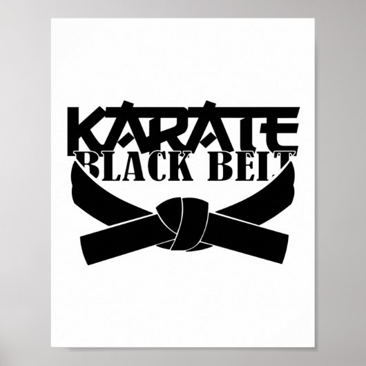 Karate Zwarte Band T Shirt_1 Poster (Voorkant)