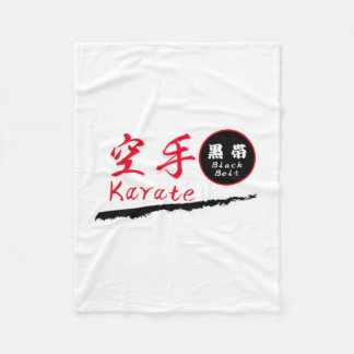 Karate zwarte band T-shirt  Fleece Deken