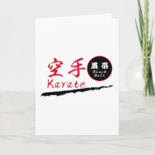 Karate zwarte band T-shirt Kaart
