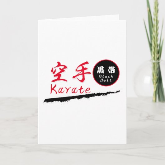Karate zwarte band T-shirt Kaart (Voorkant)
