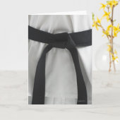 Karate zwarte gordel kaart (Gele Bloem)