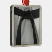 Karate zwarte gordel metalen ornament (Rechts)