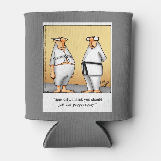 Karate zwarte riem Humor Koelbox Blikjeskoeler (Voorkant)