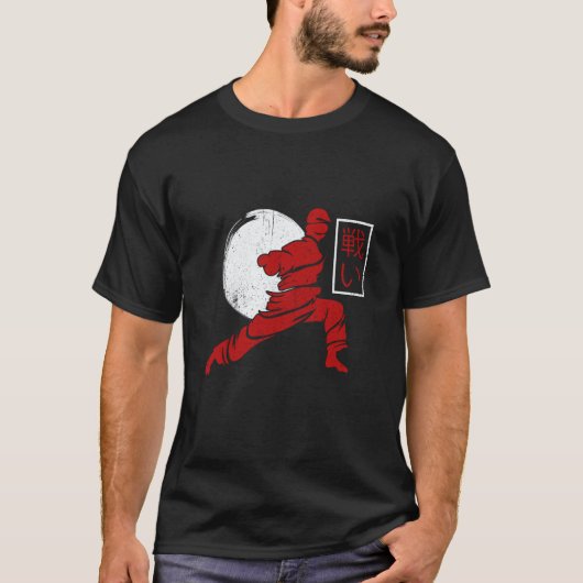 Karatebeoefenaar Karatehouding Karatetrap T-shirt (Voorkant)