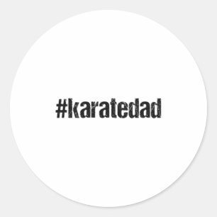 Karatedad Grappige Karate Papa T-shirt Ronde Sticker