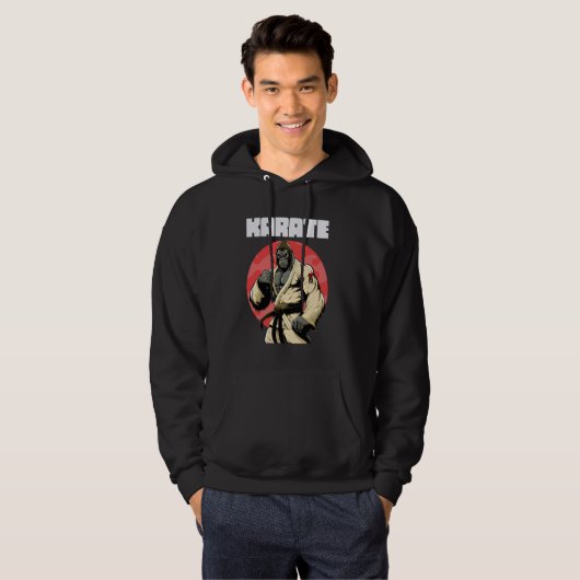 Karateka Karate Gorilla Hoodie (Voorkant volledig)