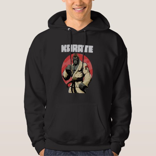 Karateka Karate Gorilla Hoodie (Voorkant)