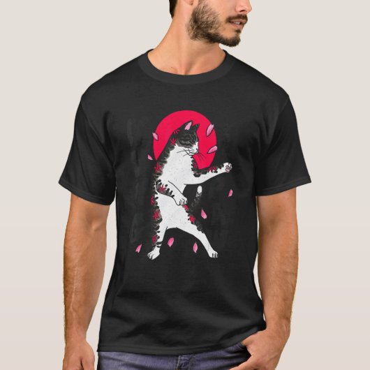 Karatekat Parodie Rode Zon Samurai T-shirt (Voorkant)