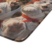 Karatekatten snijplank/keuken/huis katten snijplank (Hoek)