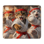 Karatekatten snijplank/keuken/huis katten snijplank (Voorkant)