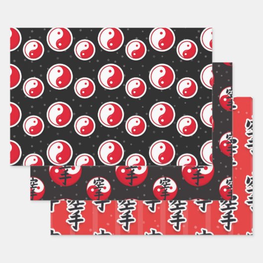 karatepatroon inpakpapier vel (Set)