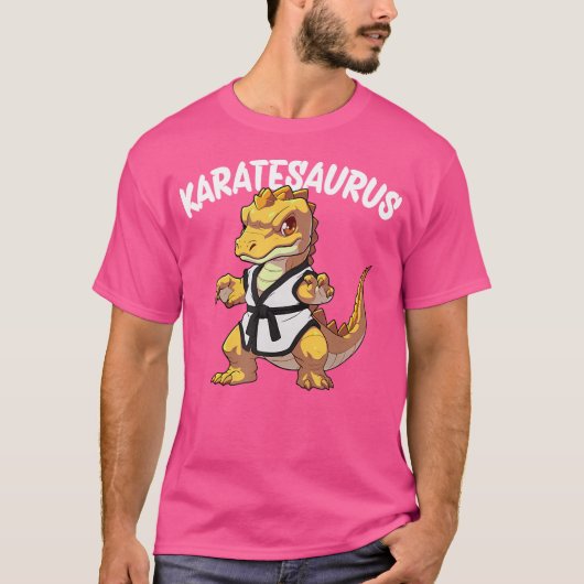 Karatesaurus-dinosauruskarate T-shirt (Voorkant)