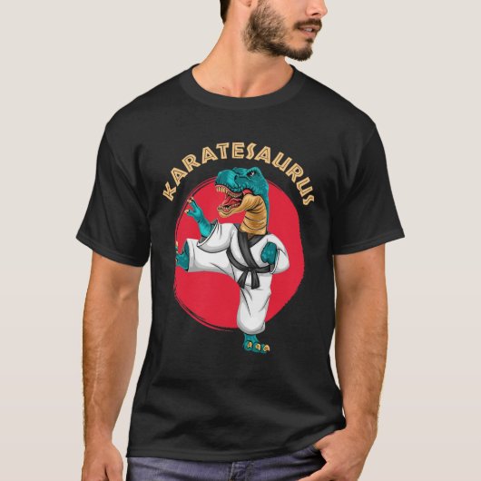Karatesaurus Funny Karate Dinosaur T-shirt (Voorkant)
