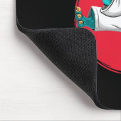 Karatesaurus Grappige Karate Dinosaur  Muismat (Hoek)