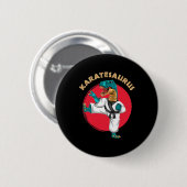 Karatesaurus Grappige Karate Dinosaurus  Ronde Button 5,7 Cm (Voorkant /achterkant)