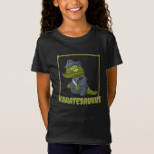 Karatesaurus Karate Trex Grappige Dinosaurus Marti T-shirt (Voorkant)