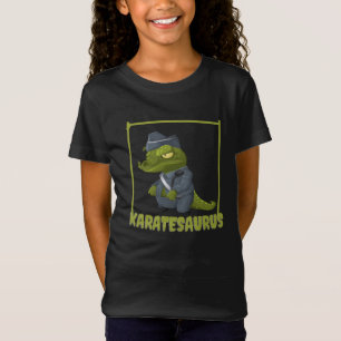 Karatesaurus Karate Trex Grappige Dinosaurus Marti T-shirt