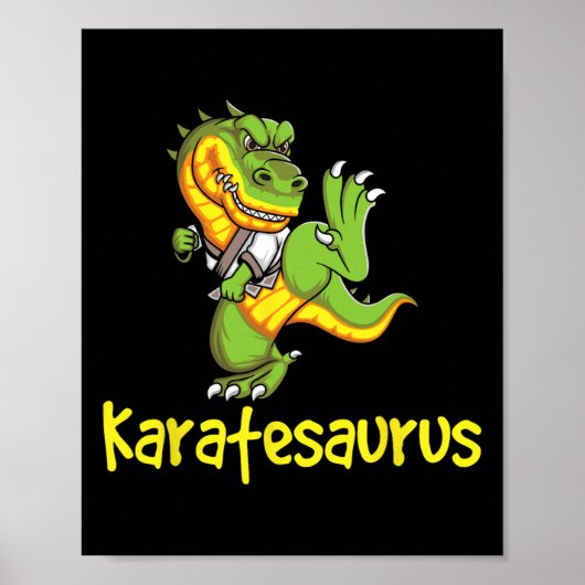 Karatesaurus - Karateka Martial Arts Zelfverdedigi Poster (Voorkant)